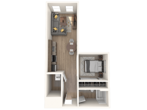 1x1 Urban MFTE 274 floor plan